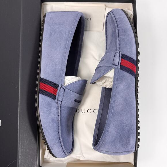 Gucci Suede Web Driver Loafer - Men’s 13 - Picture 2 of 7